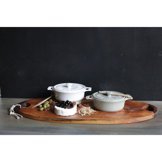 Brie Baker with Lid and Spreader, Set of 2