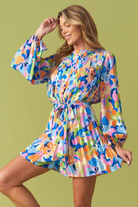 A Printed Woven Romper