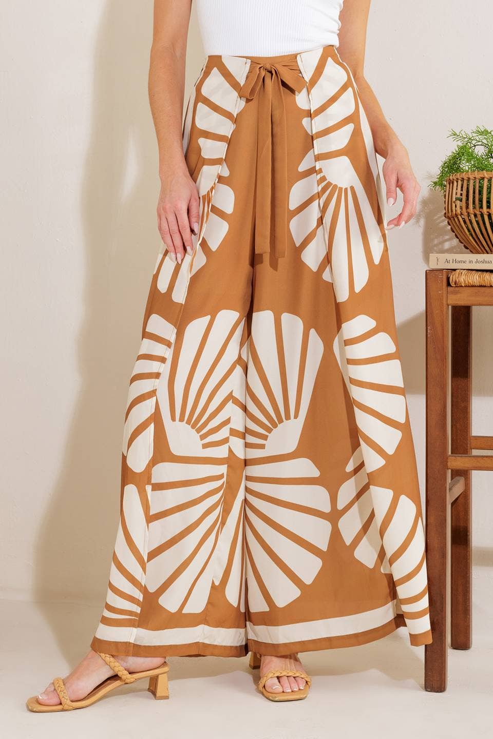 A Printed Woven Kimono - Pants