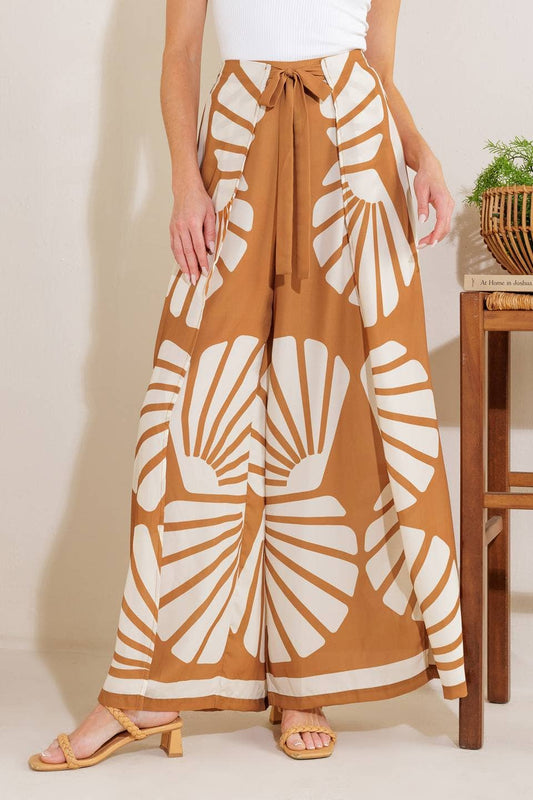 A Printed Woven Kimono - Pants