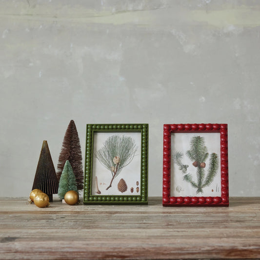 Painted Wood Hobnail Photo Frame, 2 Styles (Holds 5" x 7" Photo) -